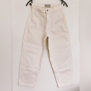 Everlane Utility Barrel Pant in Bone Size 4 High Waist